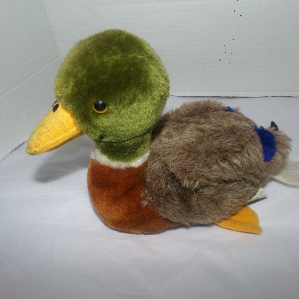 Vintage Dakin Mallard Duck Plush Green Head Stuffed Animal Bird 7 Inch